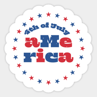 4th Of July America - Independence Day Sticker